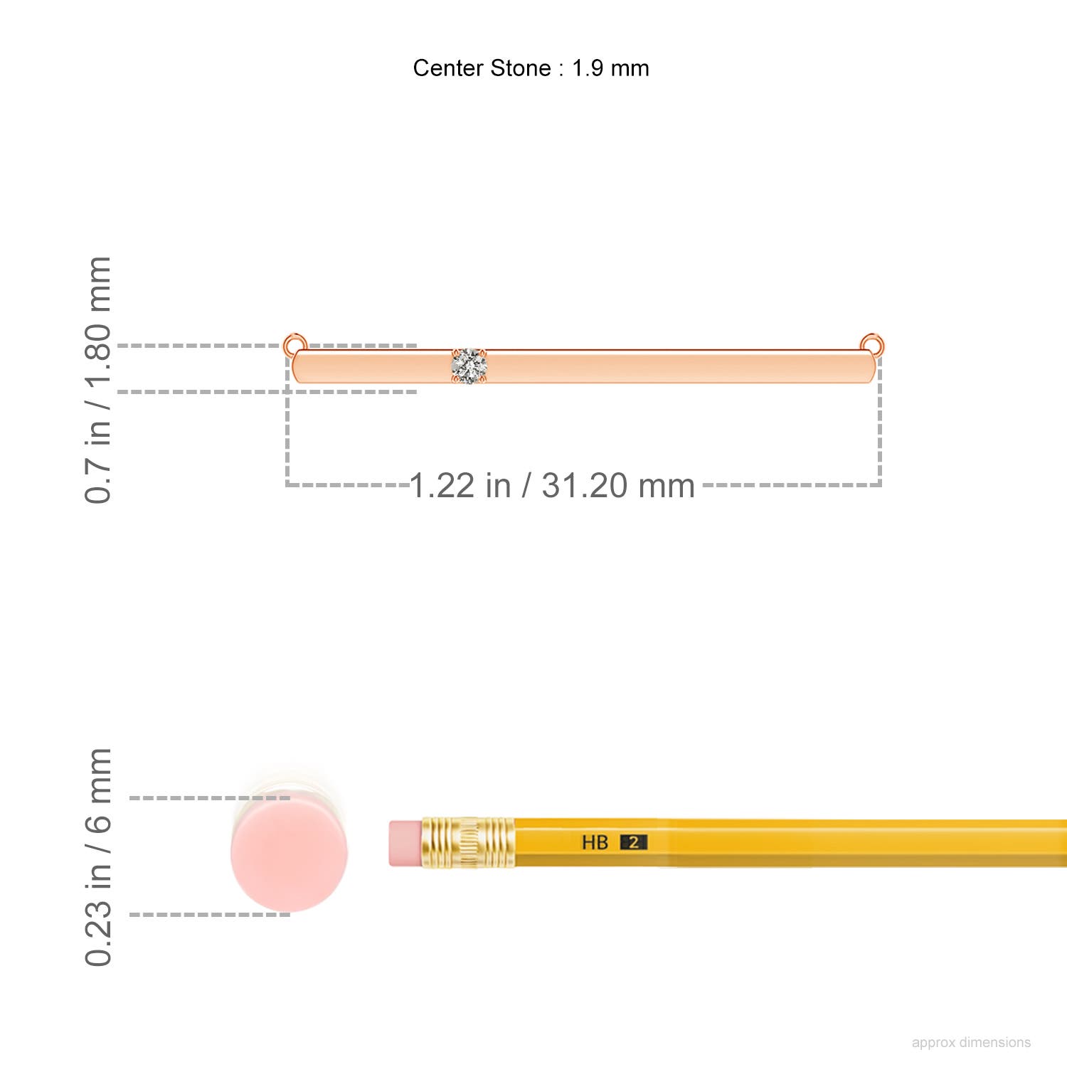 K, I3 / 0.03 CT / 14 KT Rose Gold