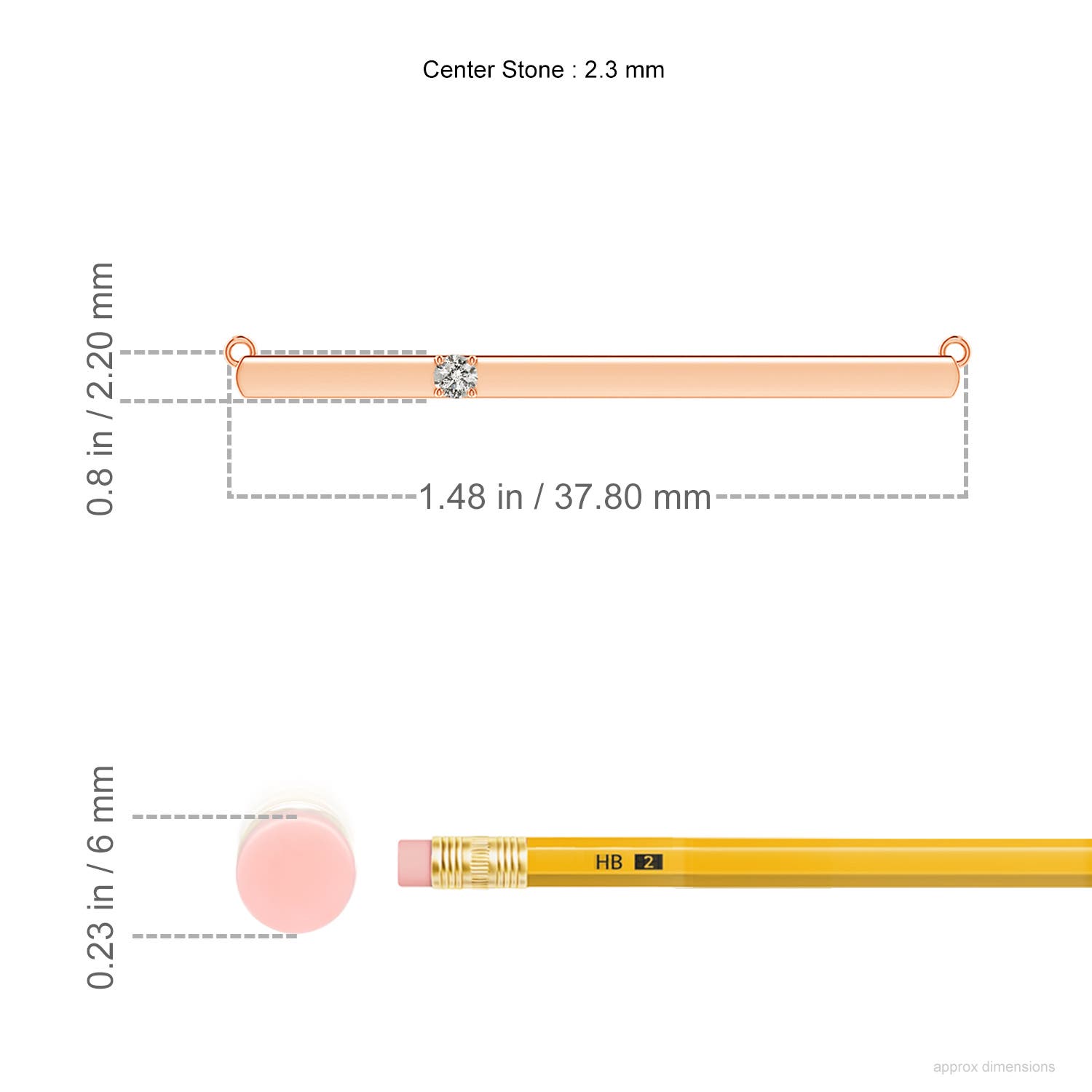 K, I3 / 0.05 CT / 14 KT Rose Gold