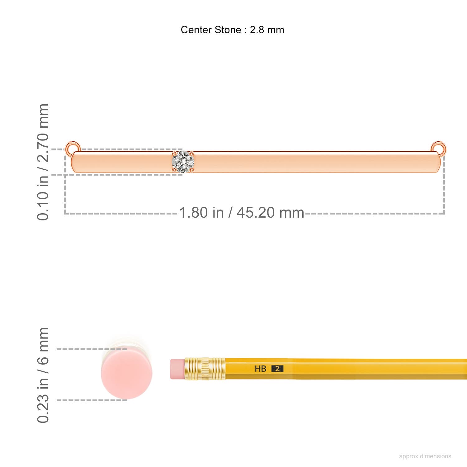 K, I3 / 0.09 CT / 14 KT Rose Gold