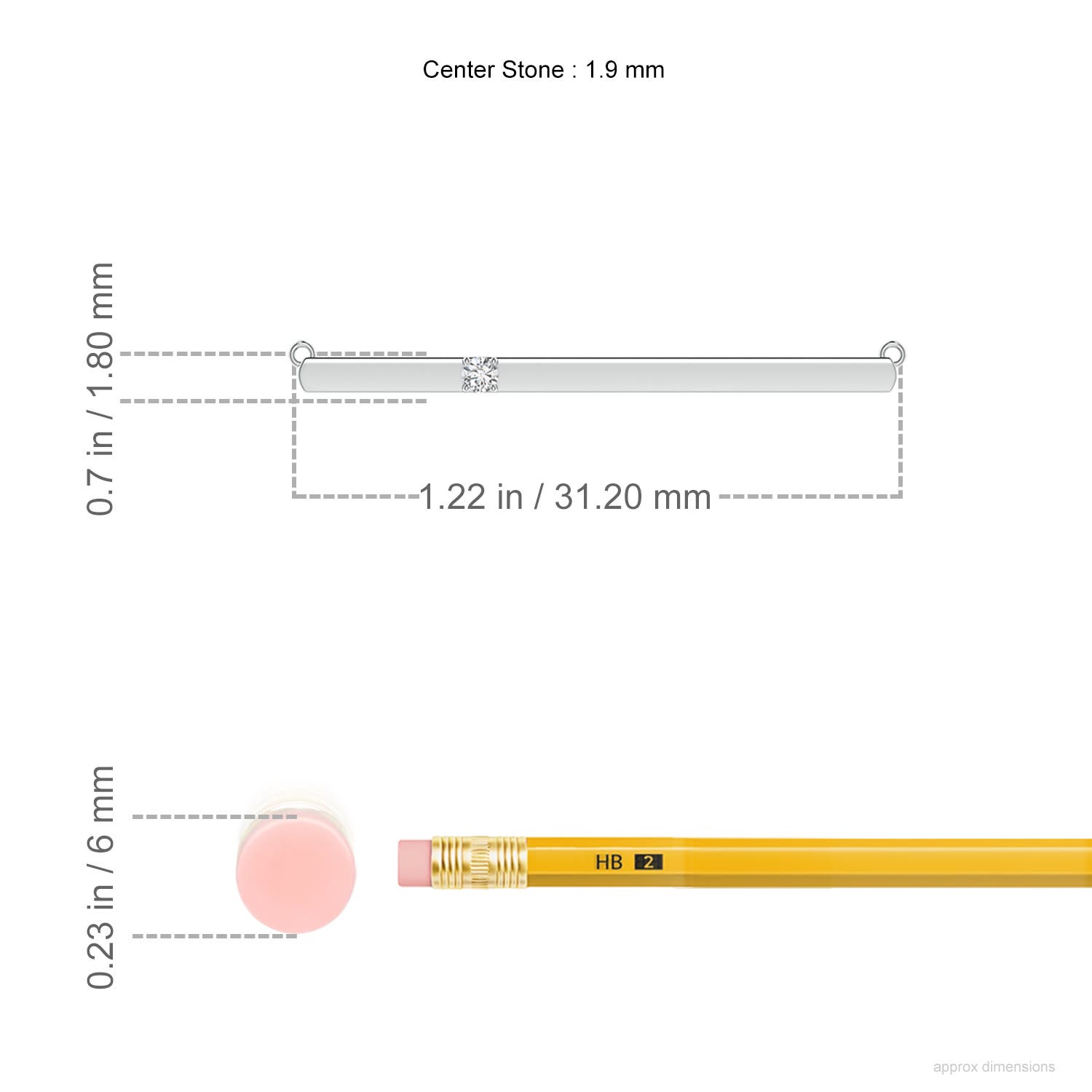 H, SI2 / 0.03 CT / 14 KT White Gold