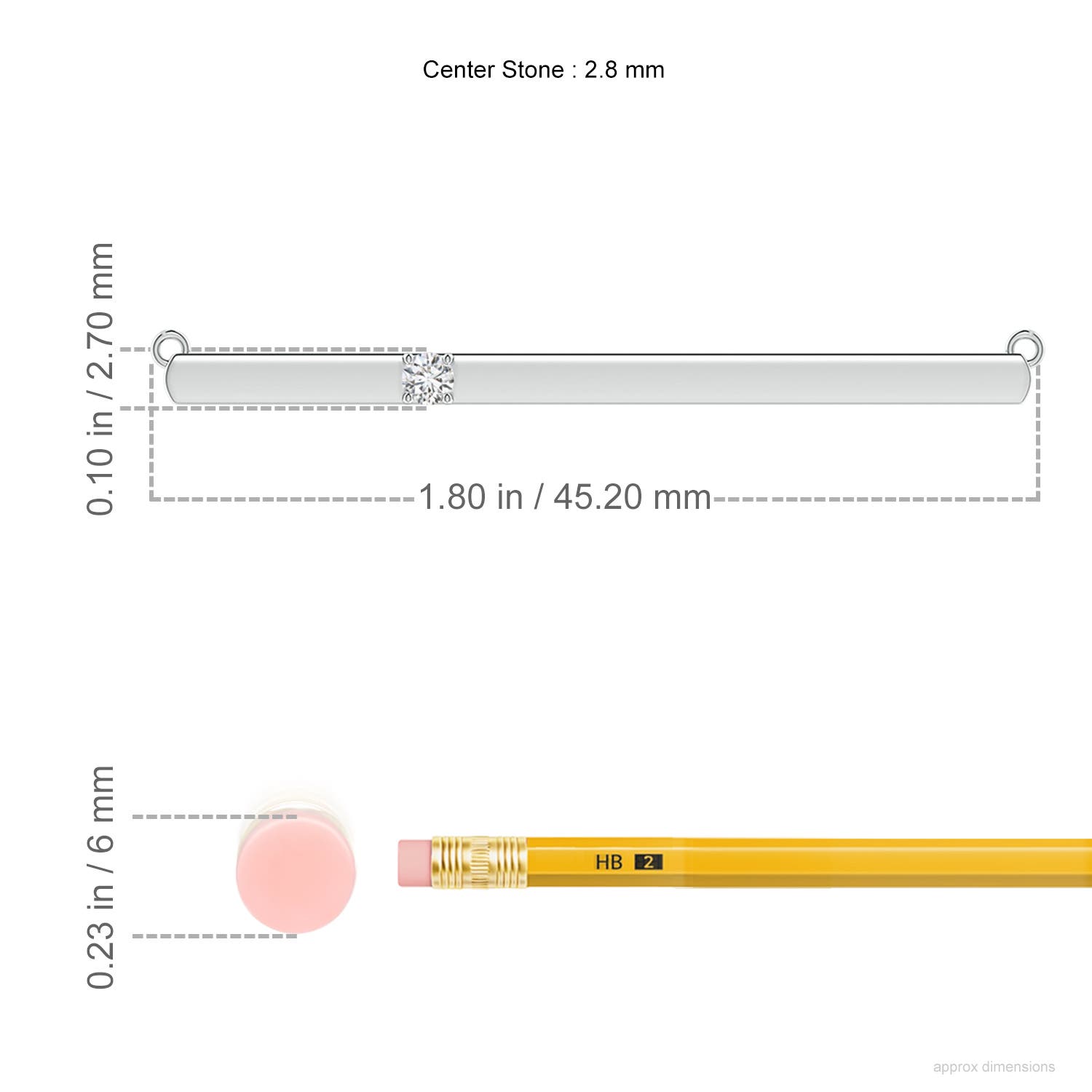 H, SI2 / 0.09 CT / 14 KT White Gold