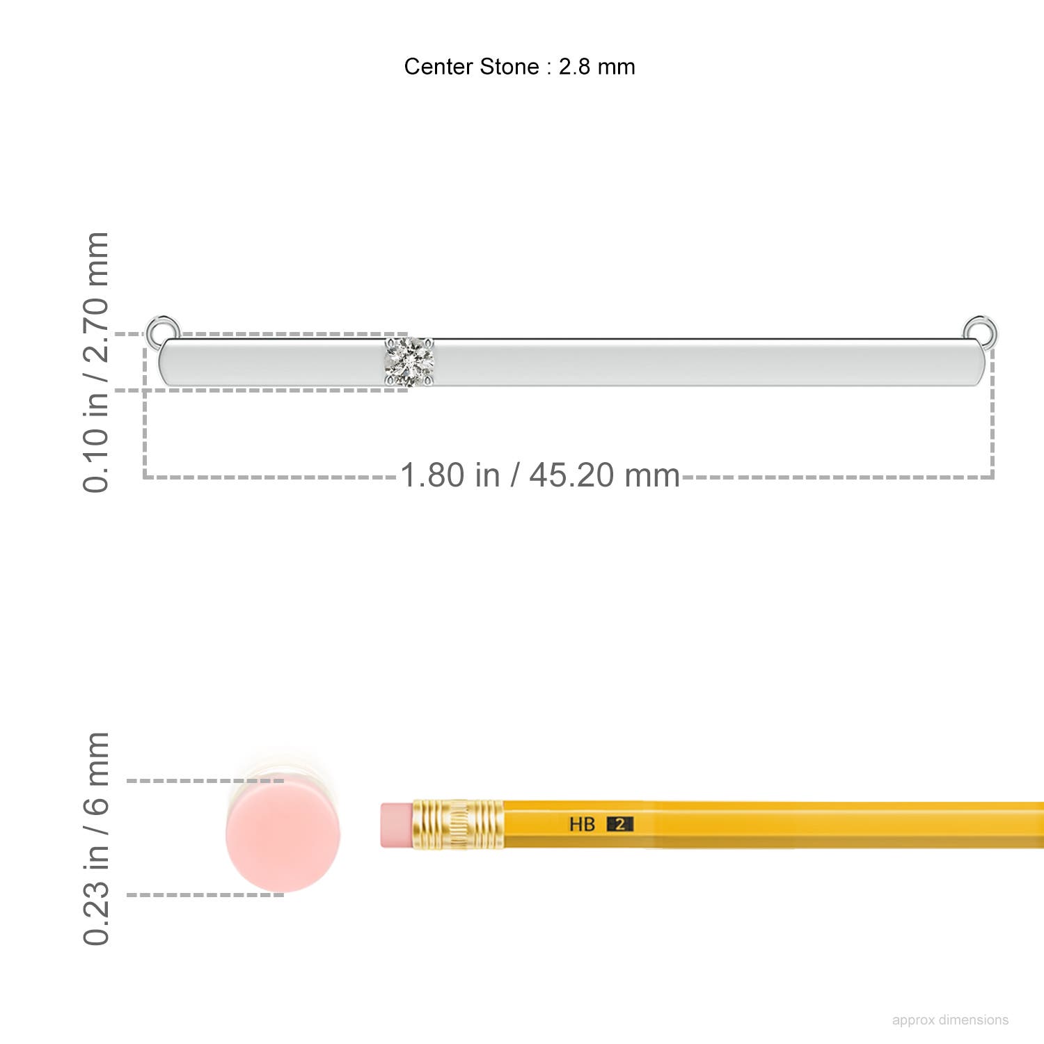 K, I3 / 0.09 CT / 14 KT White Gold