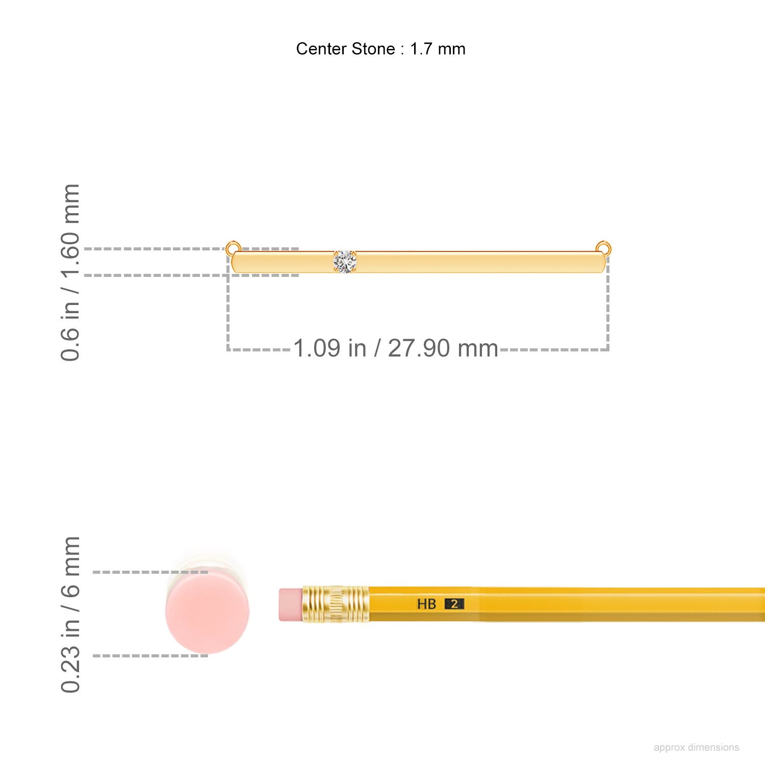 I-J, I1-I2 / 0.02 CT / 14 KT Yellow Gold