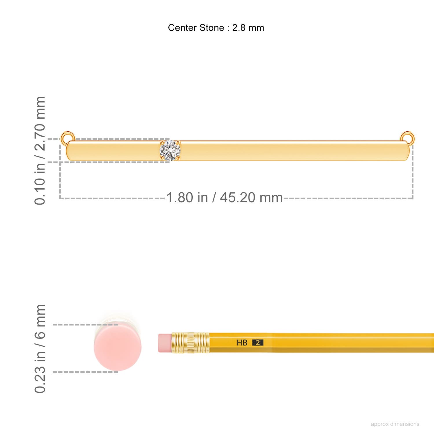 I-J, I1-I2 / 0.09 CT / 14 KT Yellow Gold