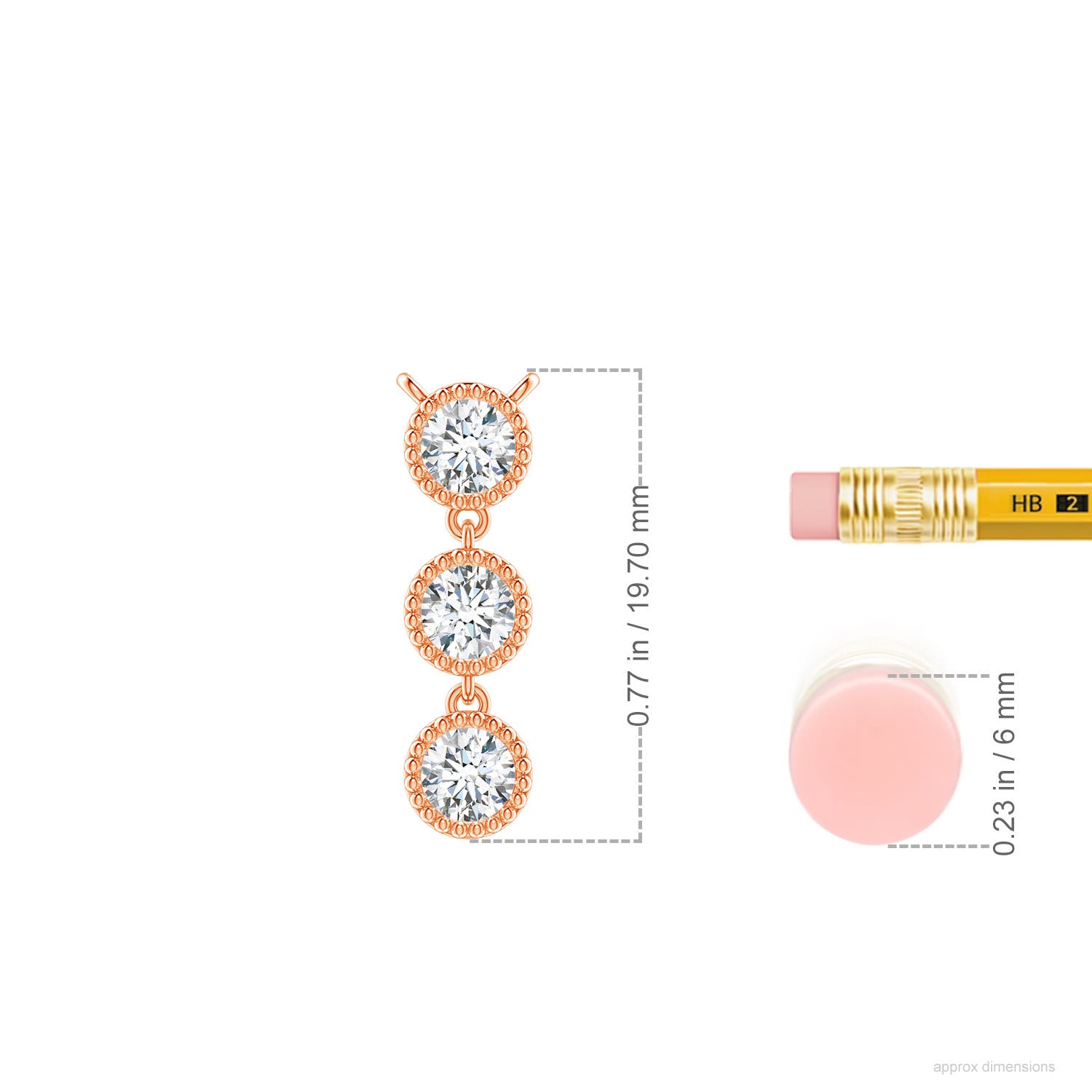 G, VS2 / 0.51 CT / 14 KT Rose Gold