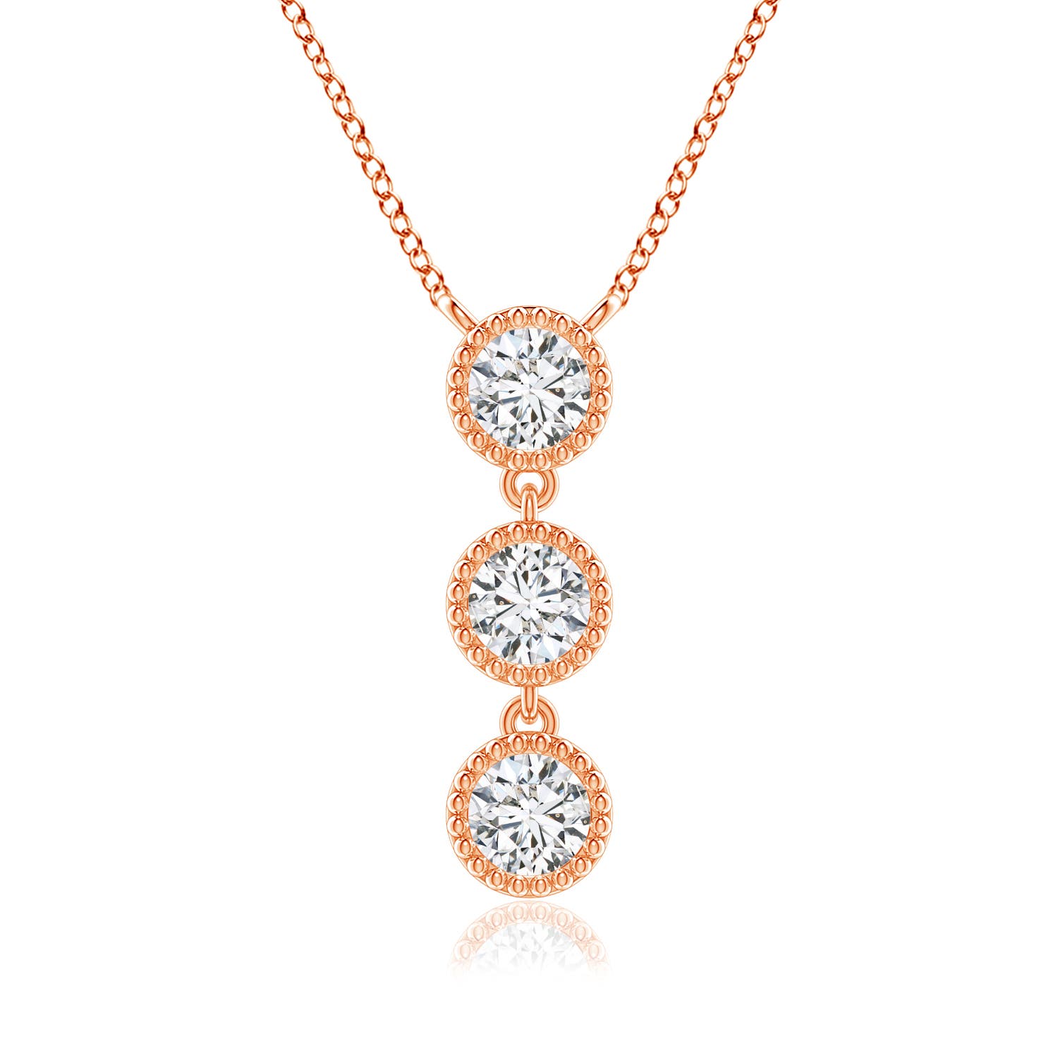 H, SI2 / 0.75 CT / 14 KT Rose Gold