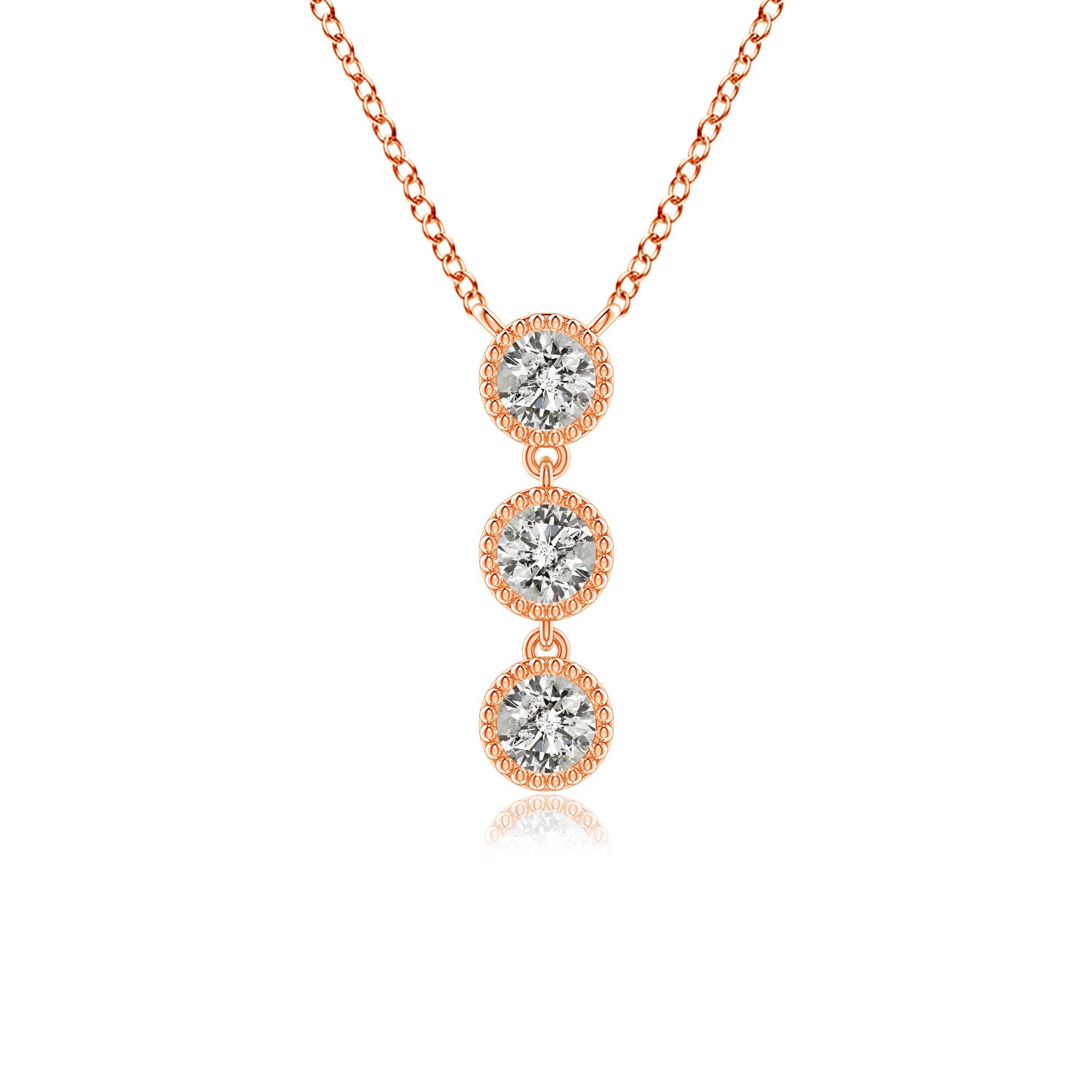 K, I3 / 0.41 CT / 14 KT Rose Gold