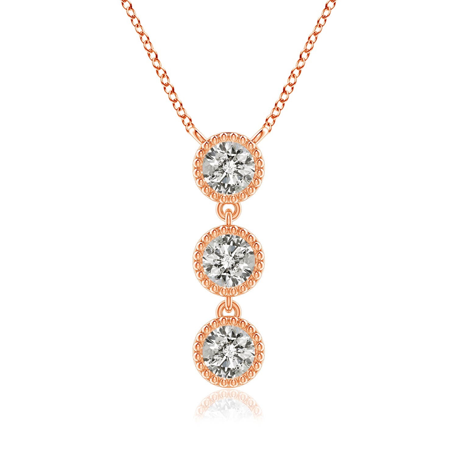 K, I3 / 0.75 CT / 14 KT Rose Gold