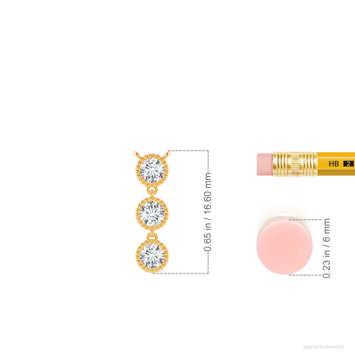 G, VS2 / 0.26 CT / 14 KT Yellow Gold