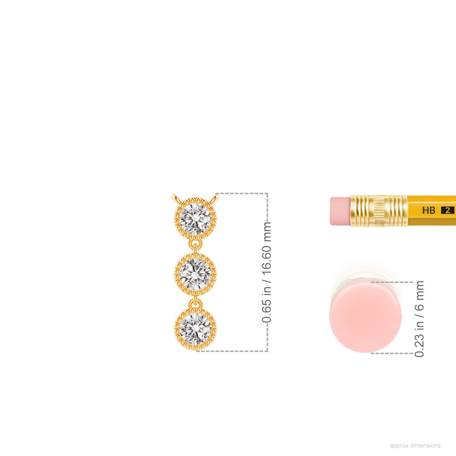 I-J, I1-I2 / 0.26 CT / 14 KT Yellow Gold