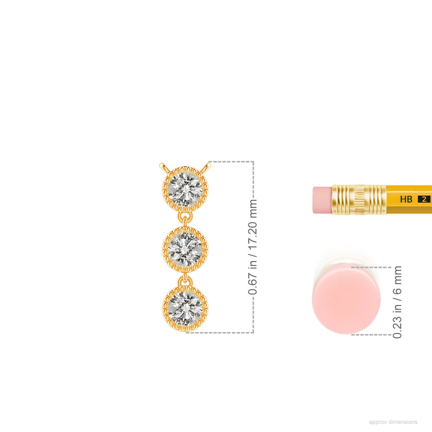 K, I3 / 0.41 CT / 14 KT Yellow Gold