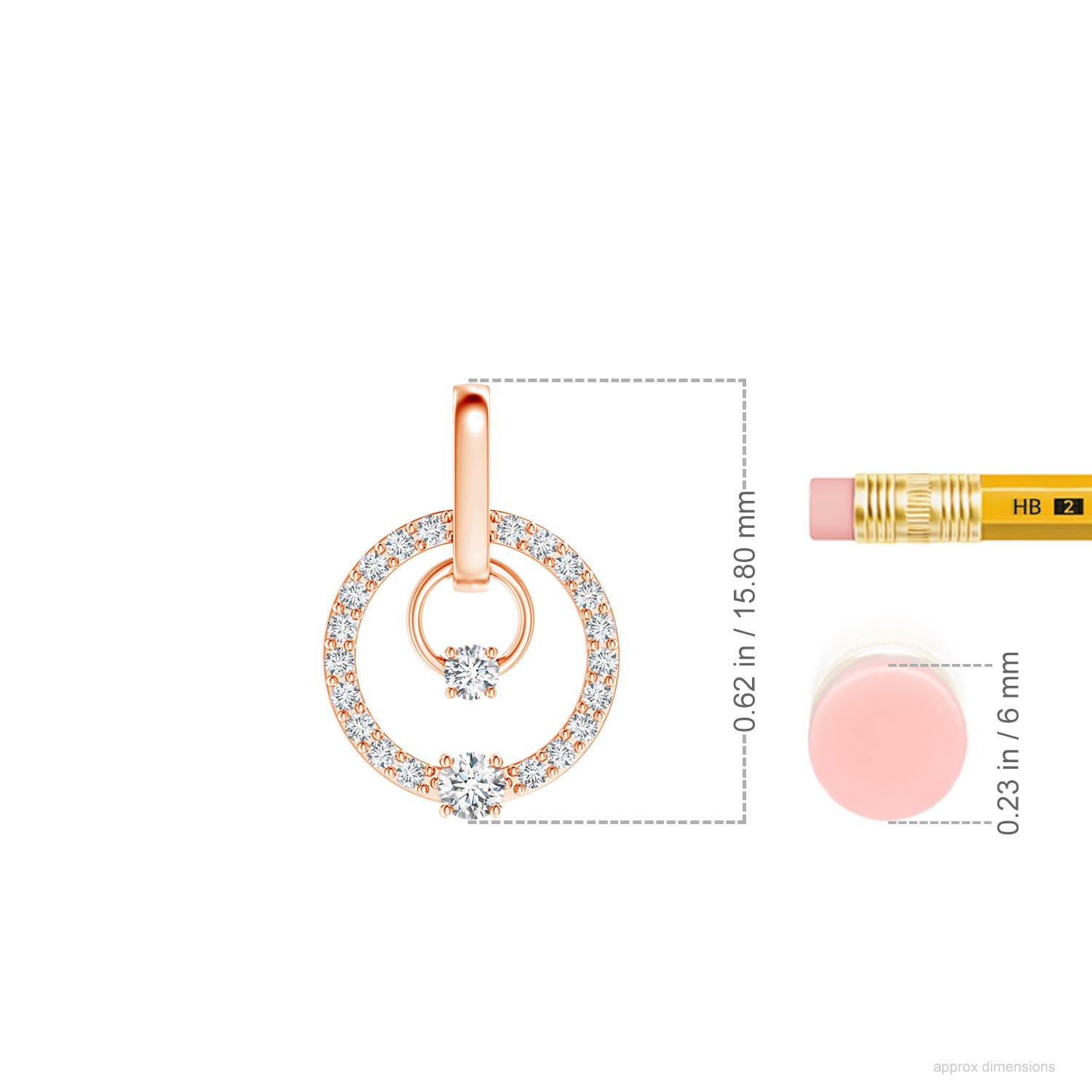 G, VS2 / 0.23 CT / 14 KT Rose Gold