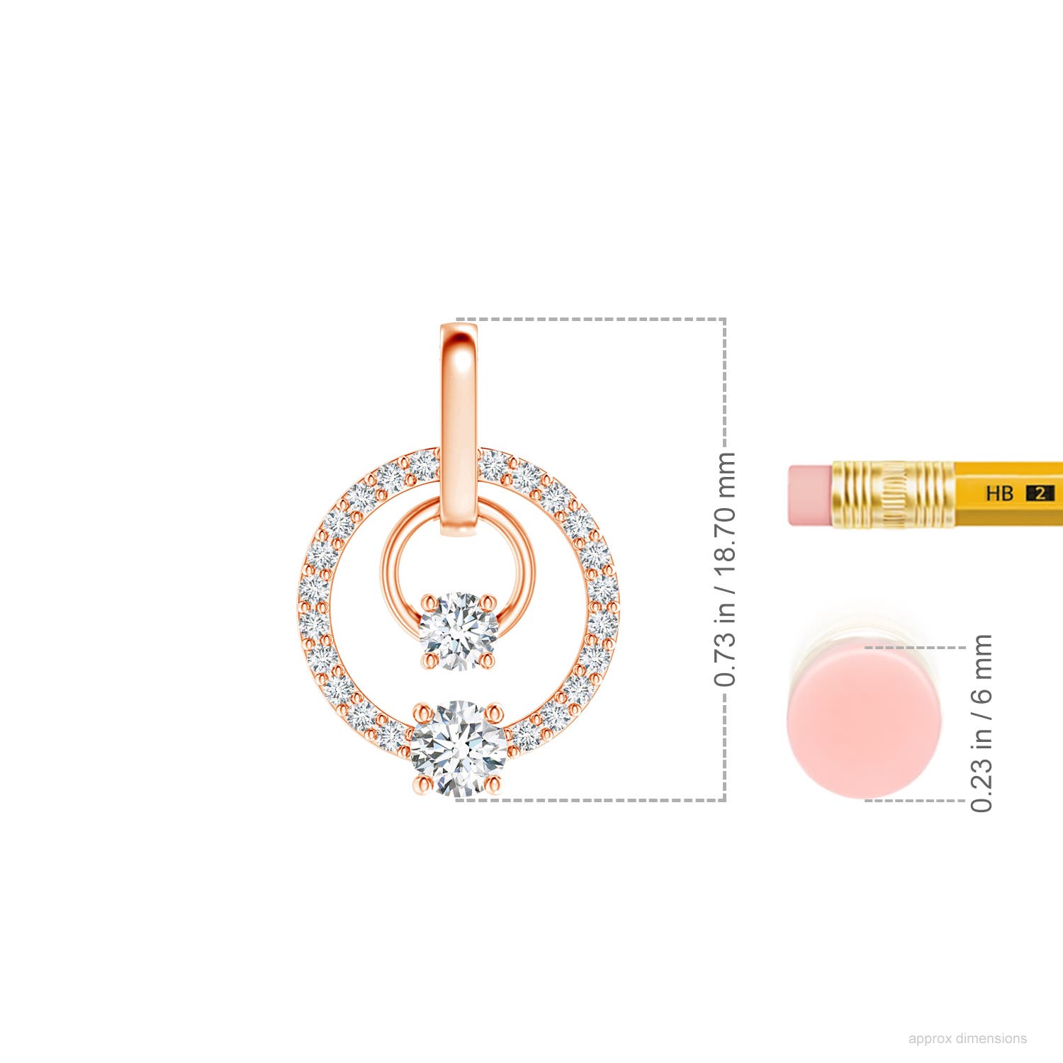 G, VS2 / 0.49 CT / 14 KT Rose Gold