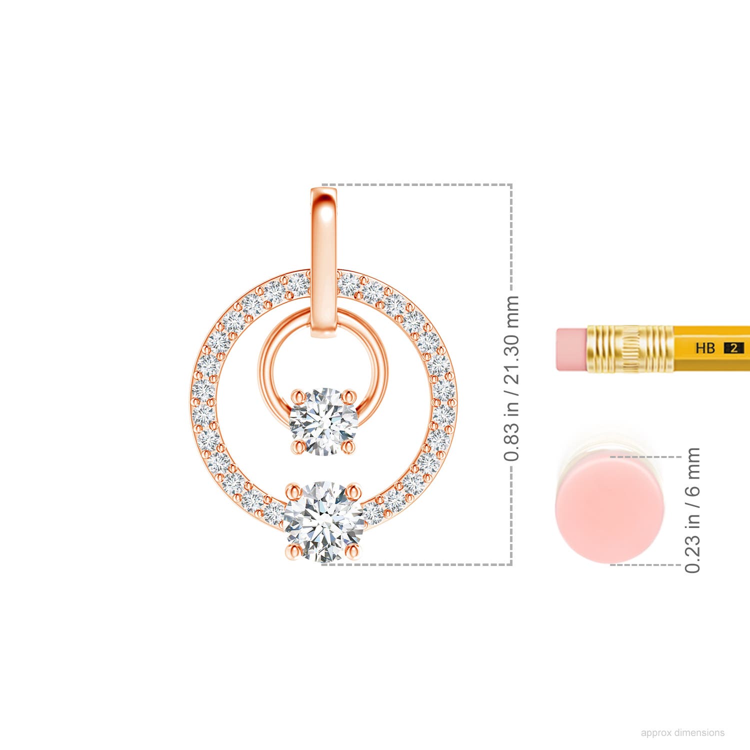 G, VS2 / 0.76 CT / 14 KT Rose Gold