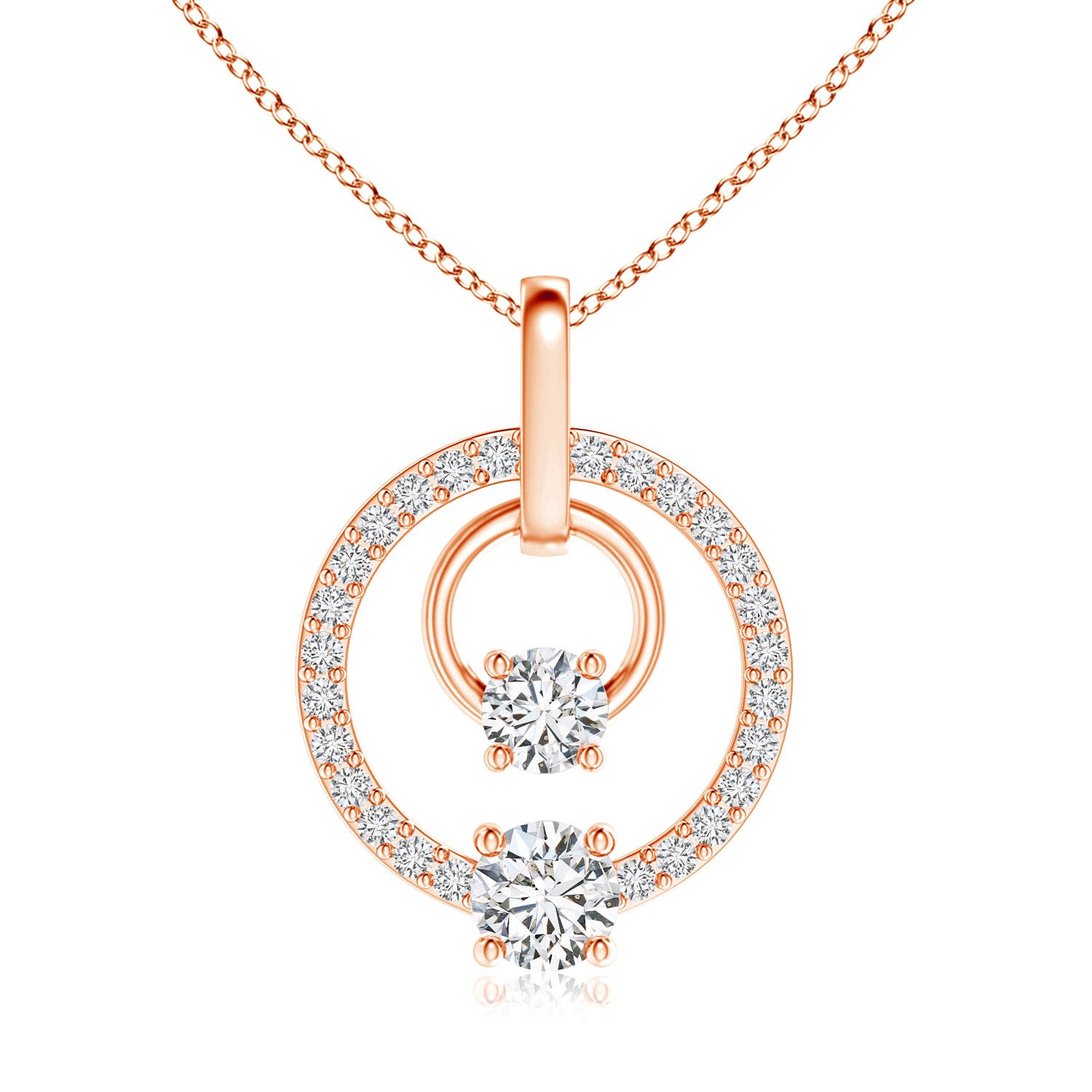 H, SI2 / 0.76 CT / 14 KT Rose Gold