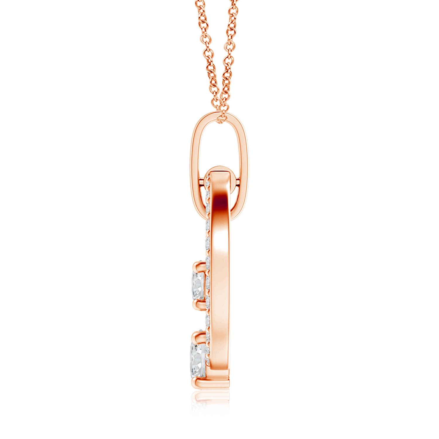 H, SI2 / 0.76 CT / 14 KT Rose Gold