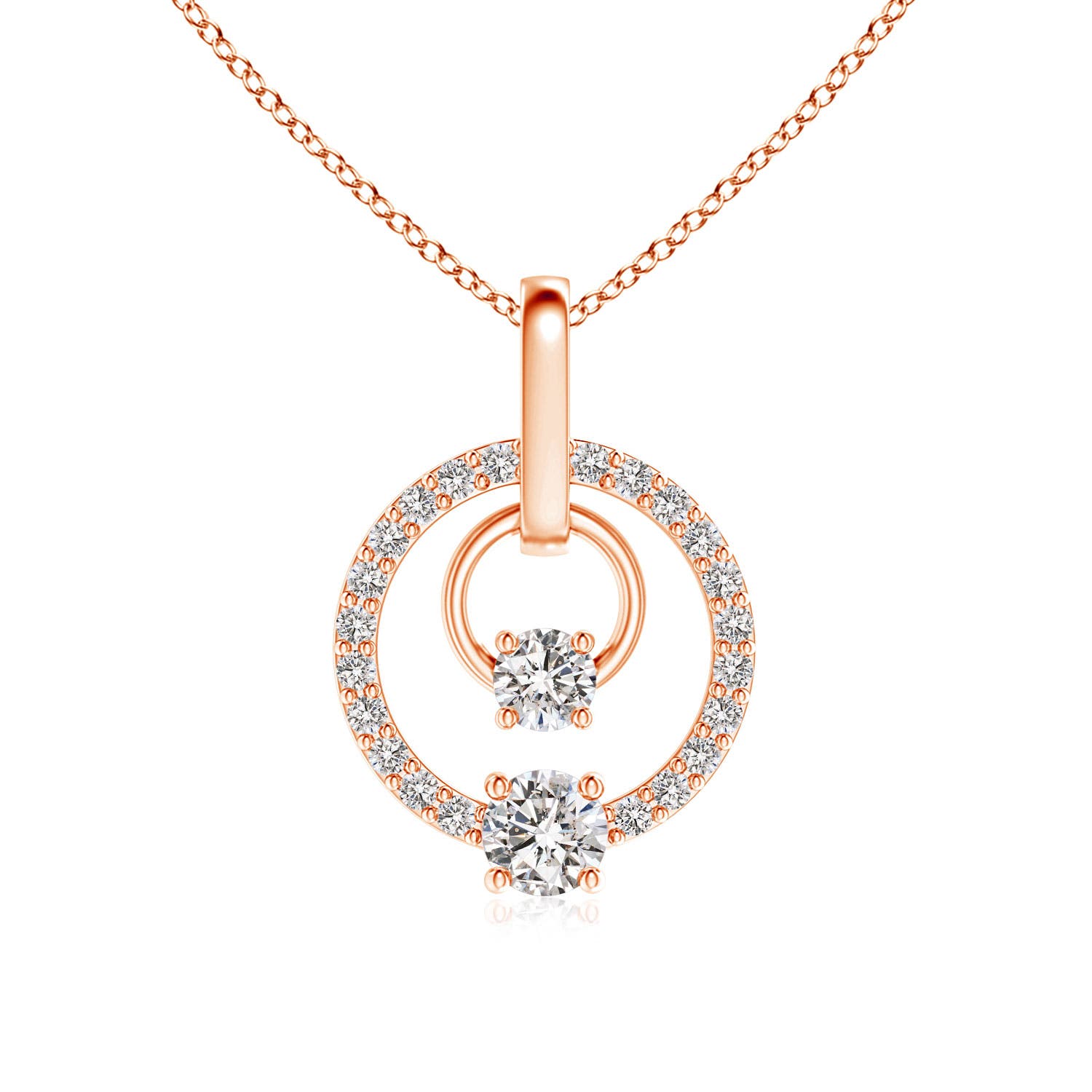 I-J, I1-I2 / 0.49 CT / 14 KT Rose Gold