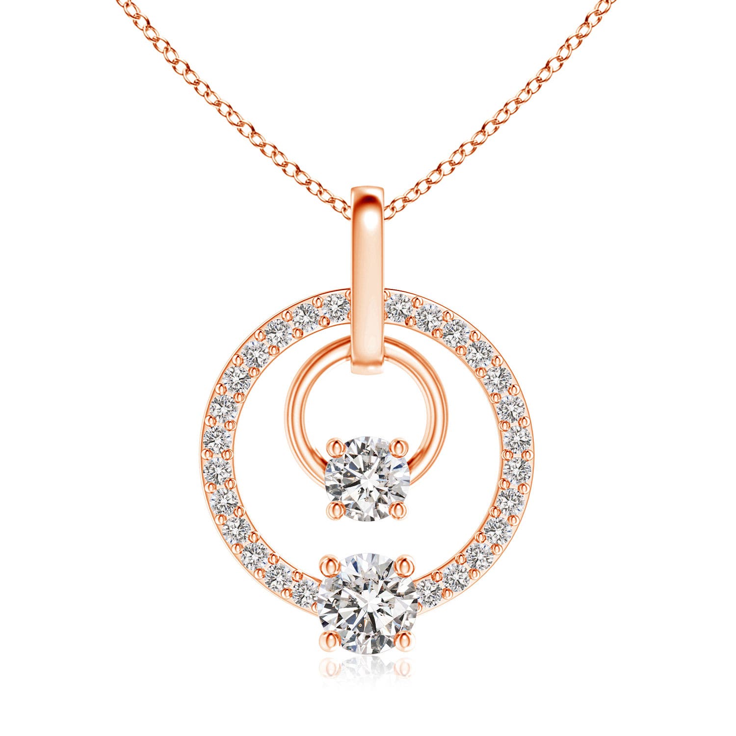 I-J, I1-I2 / 0.76 CT / 14 KT Rose Gold