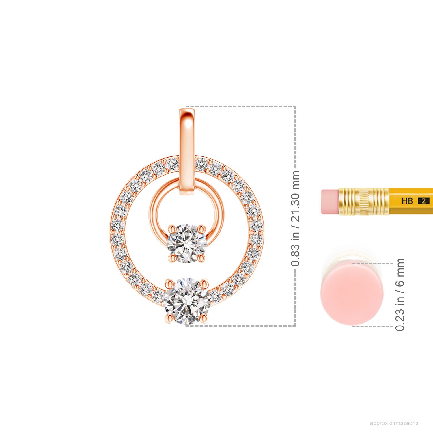 I-J, I1-I2 / 0.76 CT / 14 KT Rose Gold