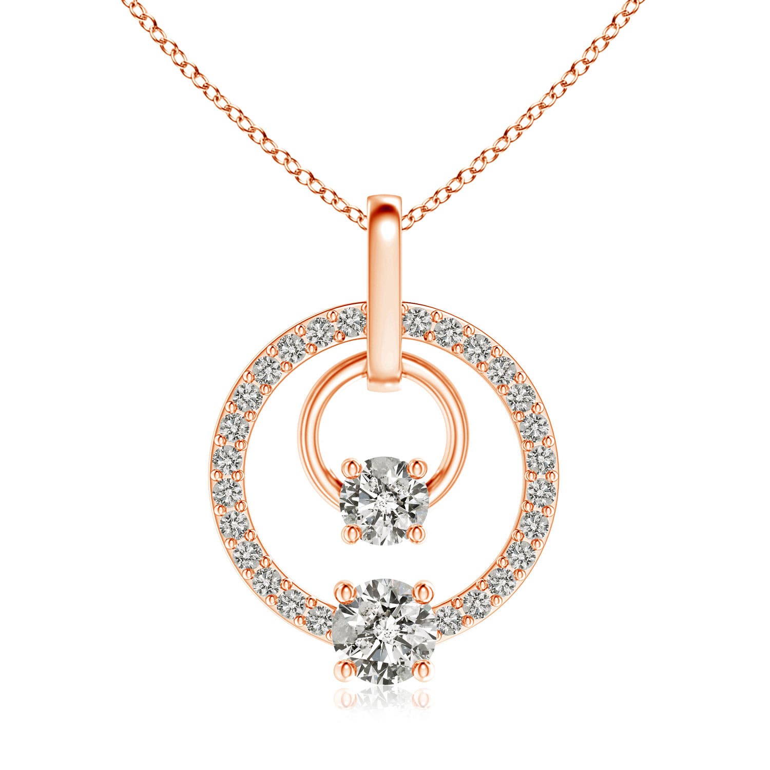 K, I3 / 0.76 CT / 14 KT Rose Gold