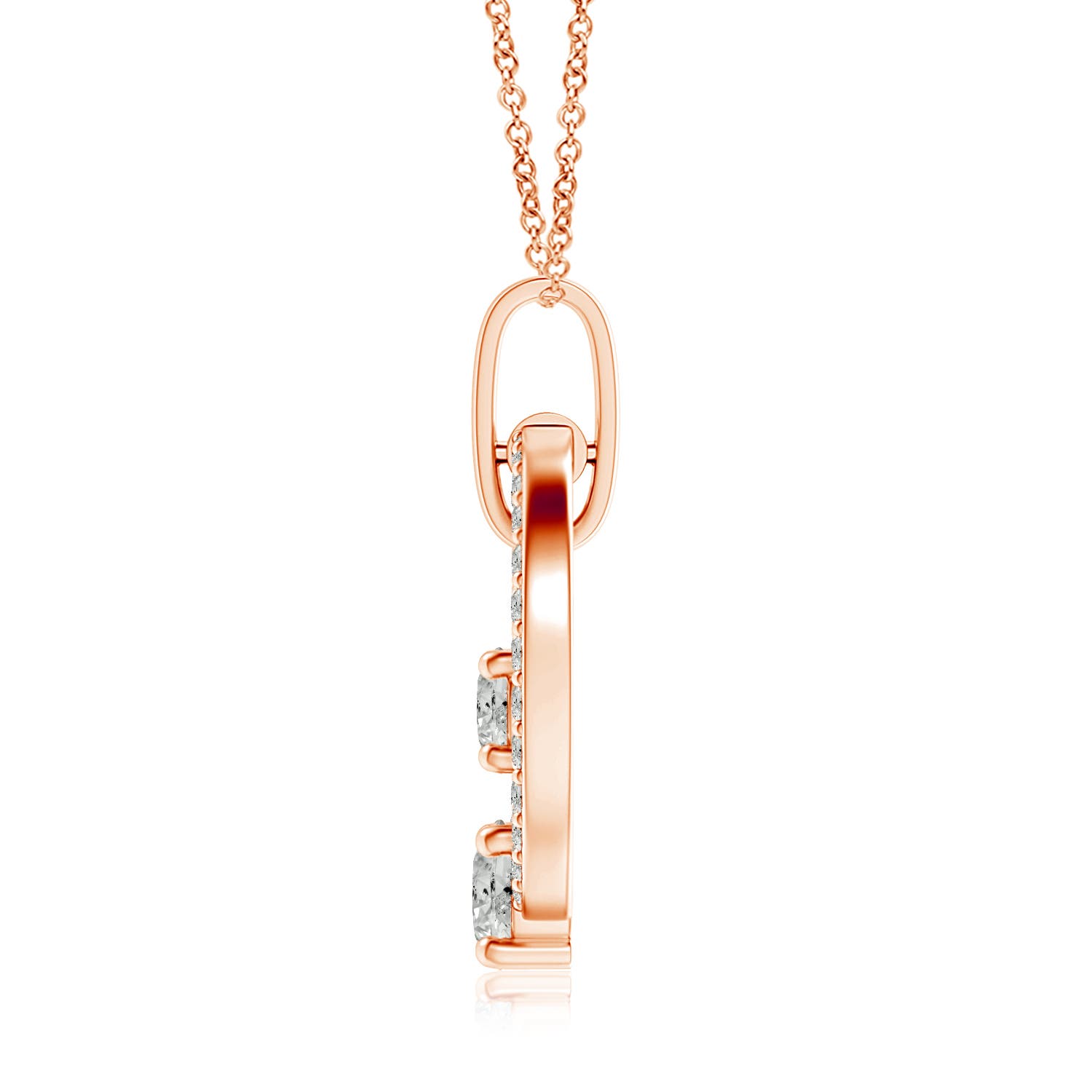 K, I3 / 0.76 CT / 14 KT Rose Gold