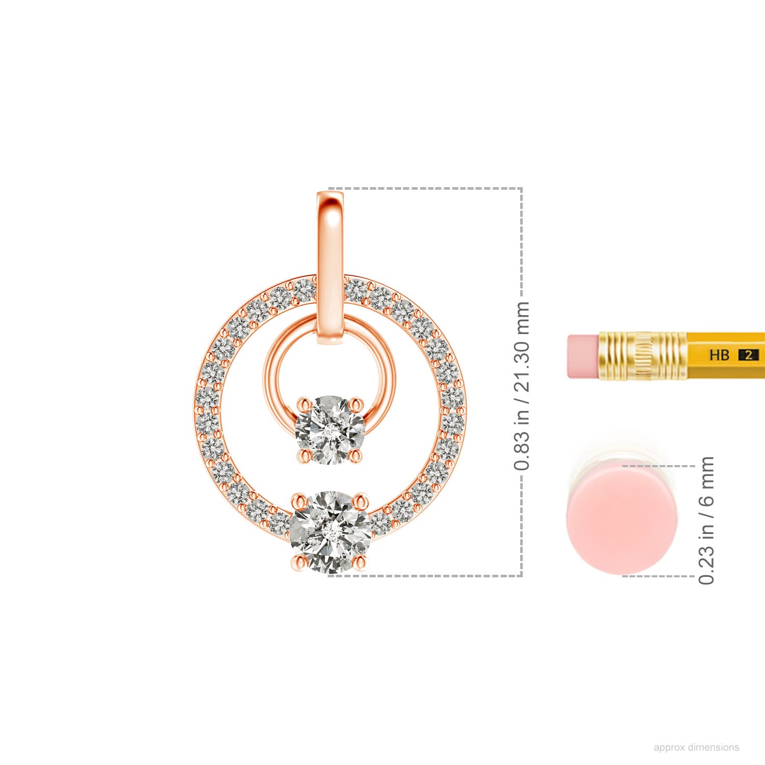 K, I3 / 0.76 CT / 14 KT Rose Gold