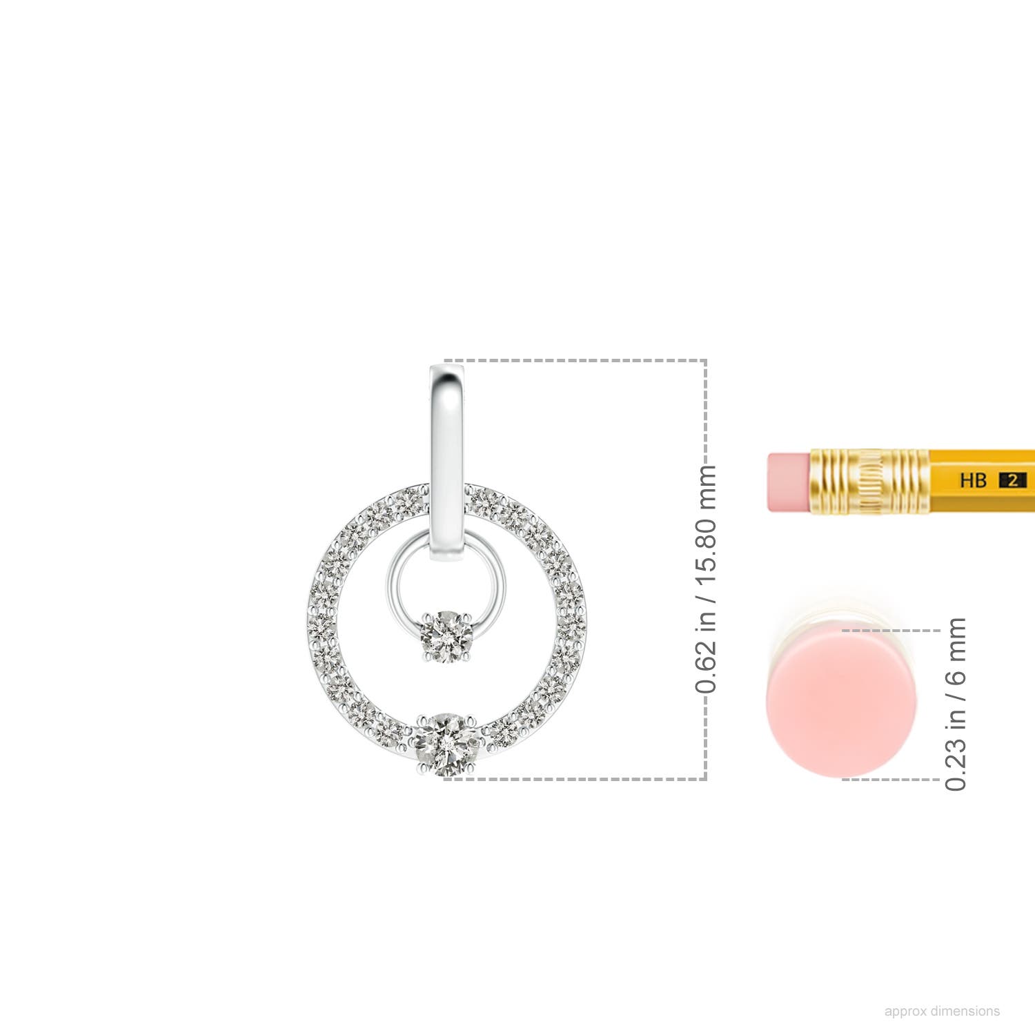 K, I3 / 0.23 CT / 14 KT White Gold