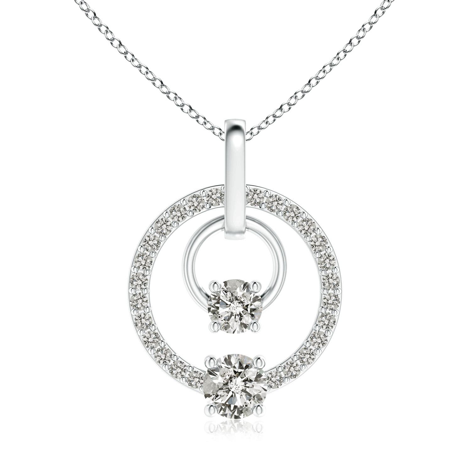 K, I3 / 0.76 CT / 14 KT White Gold