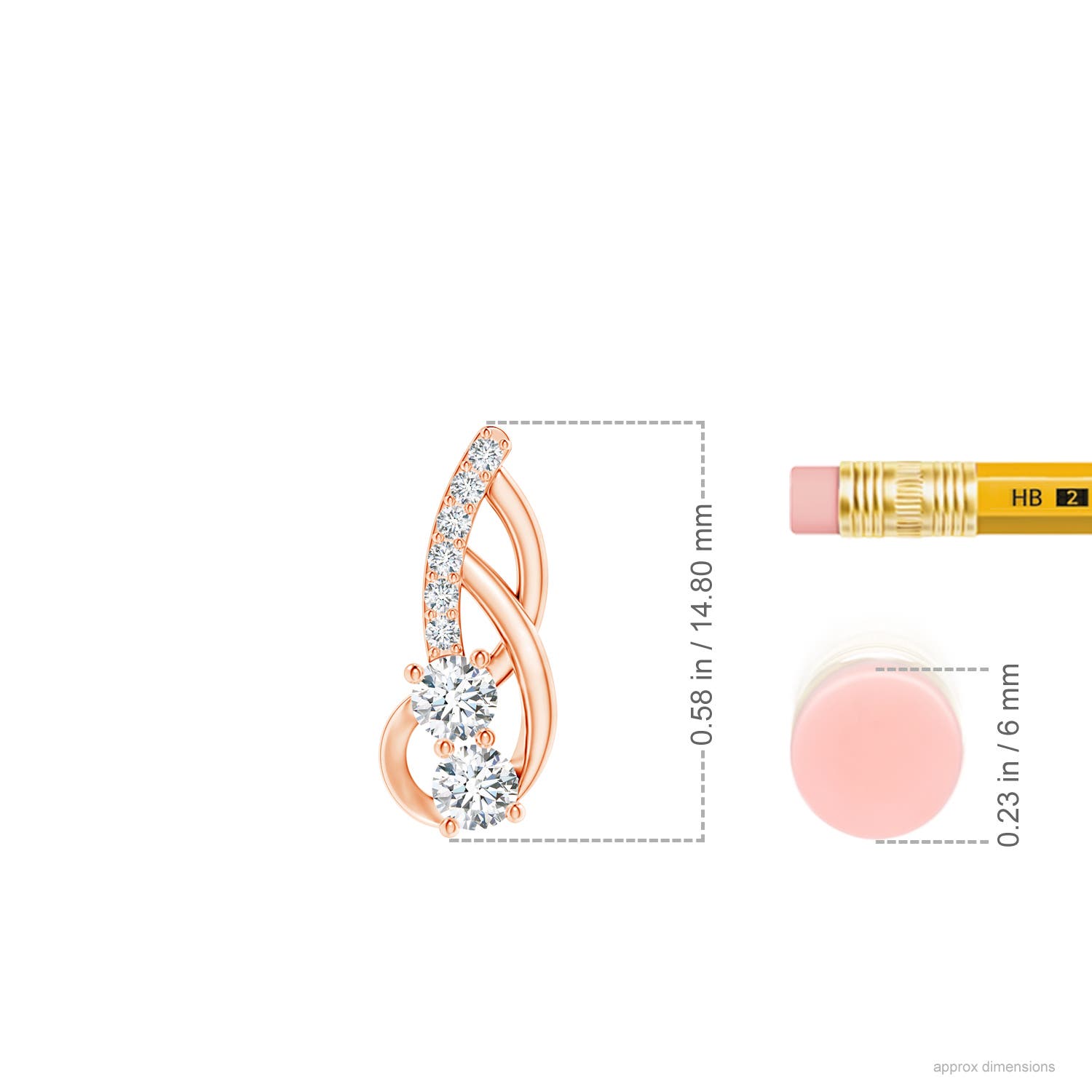 G, VS2 / 0.26 CT / 14 KT Rose Gold