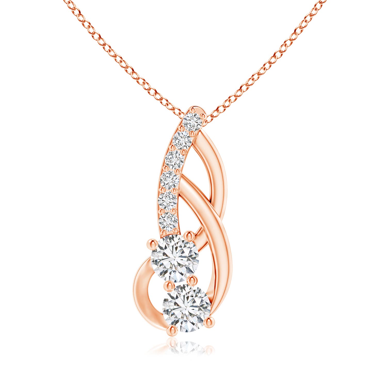 H, SI2 / 0.39 CT / 14 KT Rose Gold