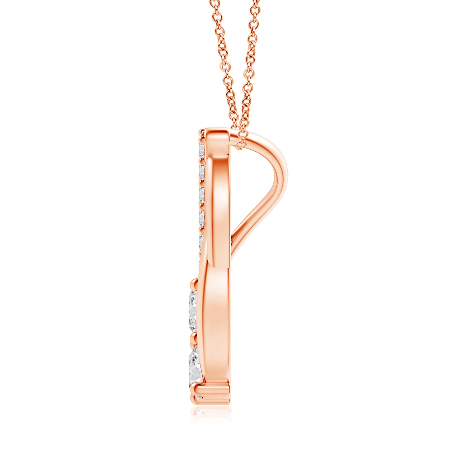 H, SI2 / 0.39 CT / 14 KT Rose Gold