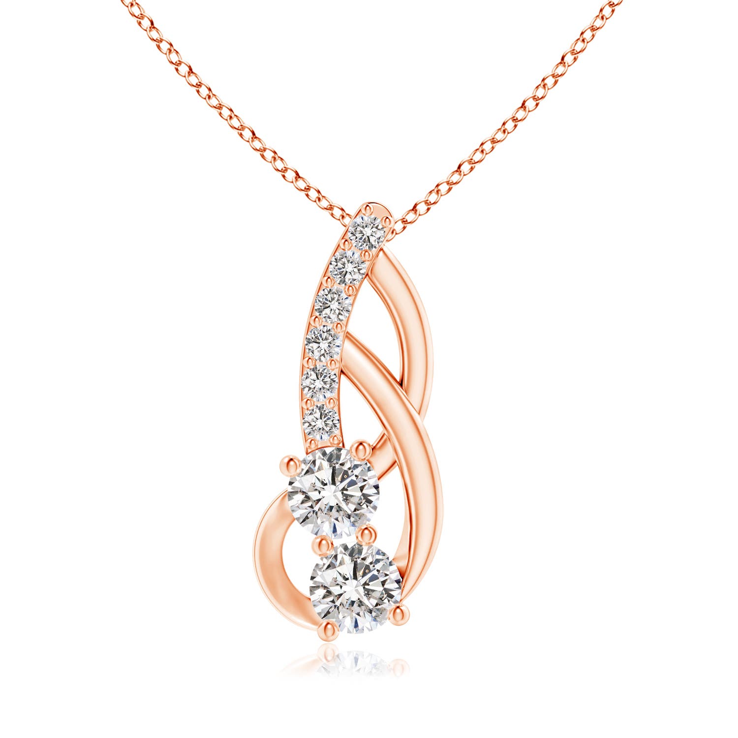 I-J, I1-I2 / 0.39 CT / 14 KT Rose Gold