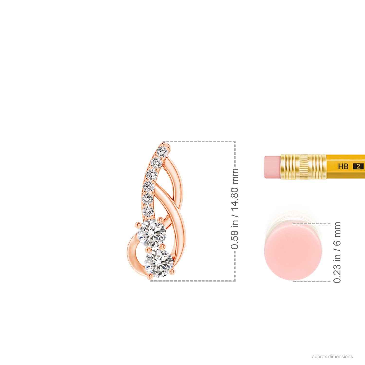 I-J, I1-I2 / 0.26 CT / 14 KT Rose Gold