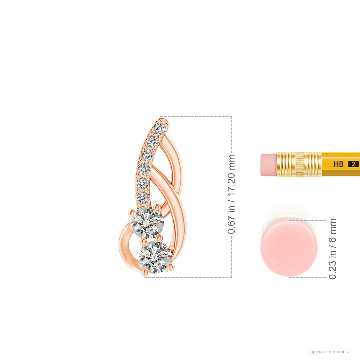 K, I3 / 0.39 CT / 14 KT Rose Gold