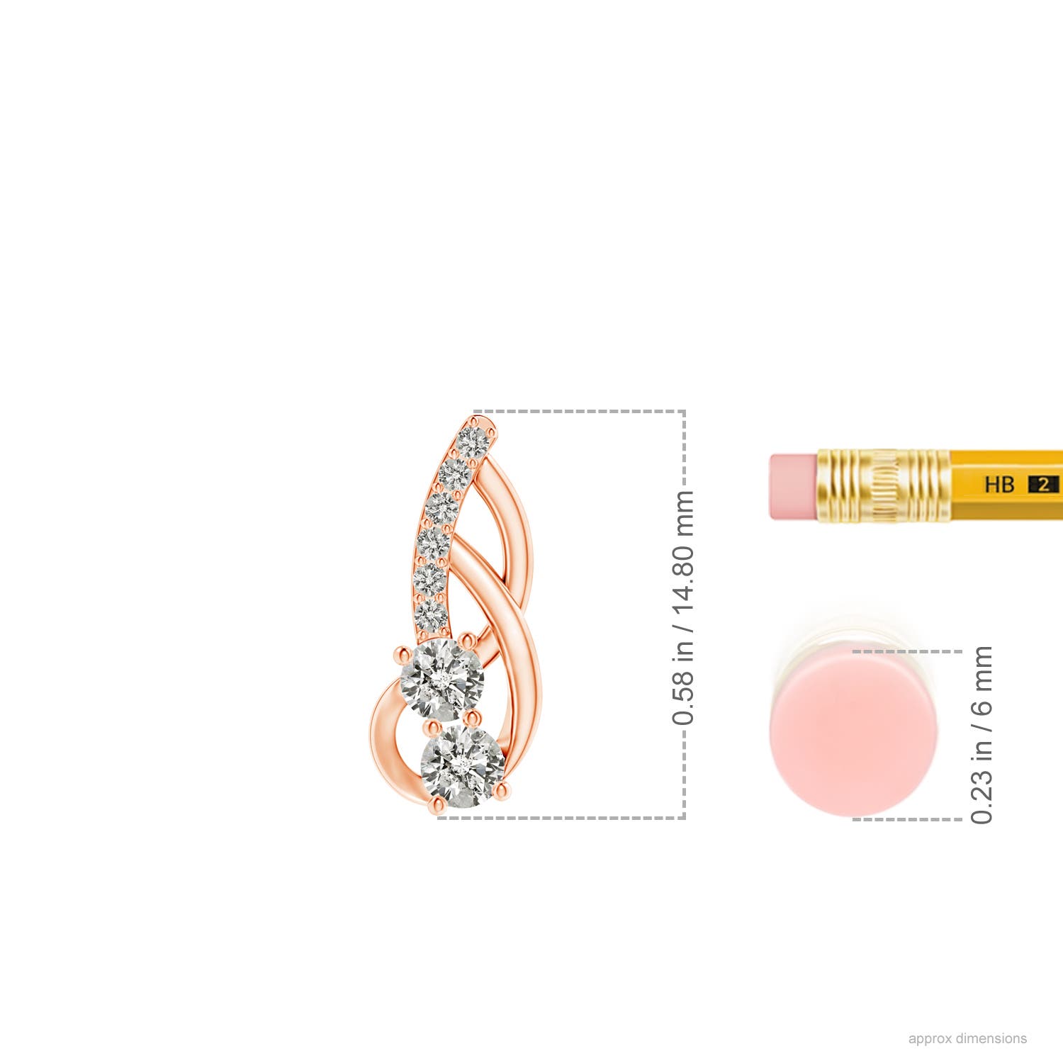 K, I3 / 0.26 CT / 14 KT Rose Gold