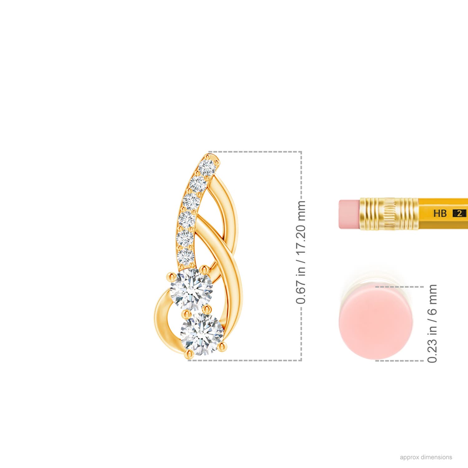 G, VS2 / 0.39 CT / 14 KT Yellow Gold