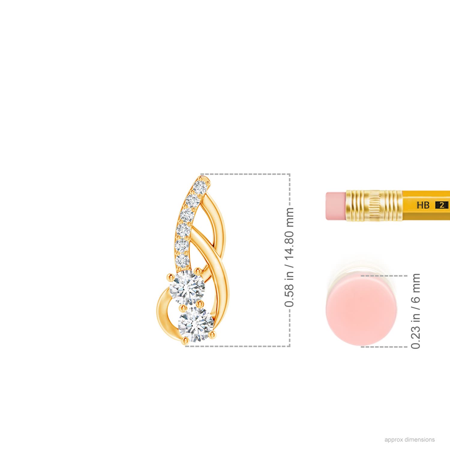 G, VS2 / 0.26 CT / 14 KT Yellow Gold