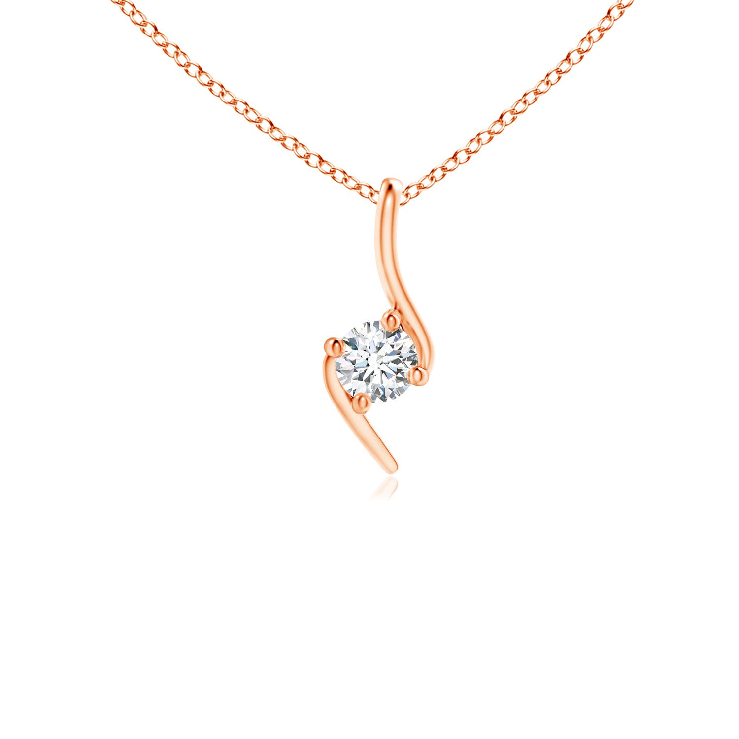 G, VS2 / 0.11 CT / 14 KT Rose Gold