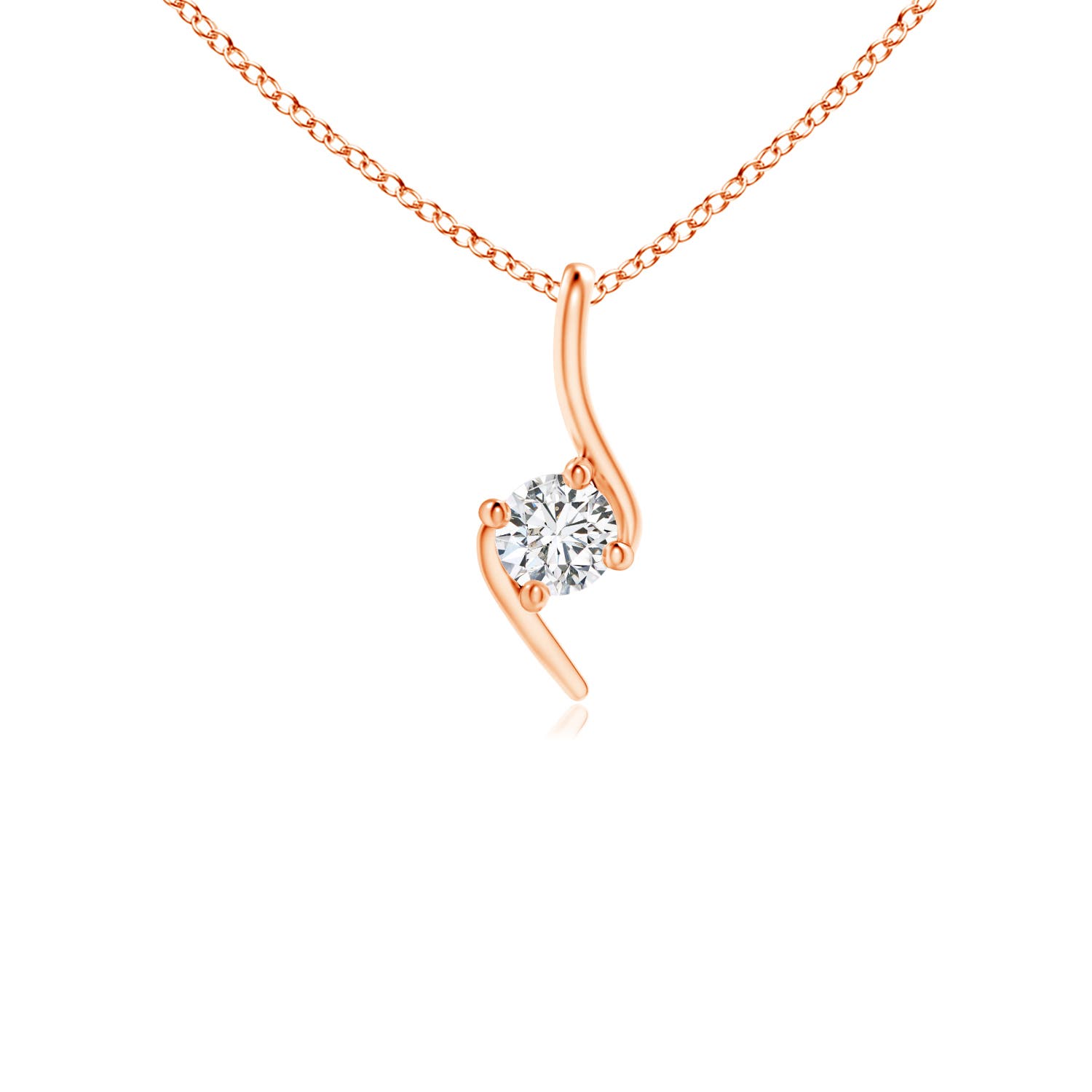 H, SI2 / 0.11 CT / 14 KT Rose Gold