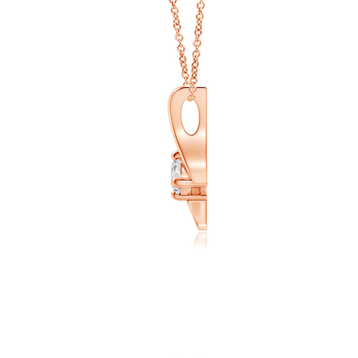 H, SI2 / 0.11 CT / 14 KT Rose Gold