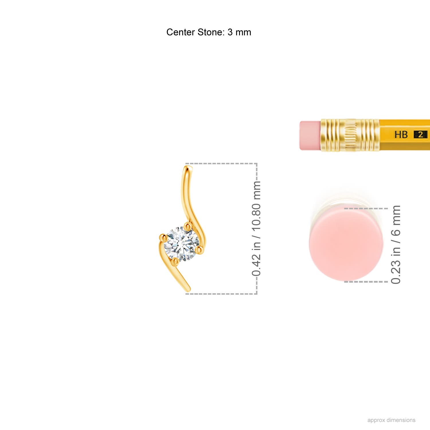 G, VS2 / 0.11 CT / 14 KT Yellow Gold