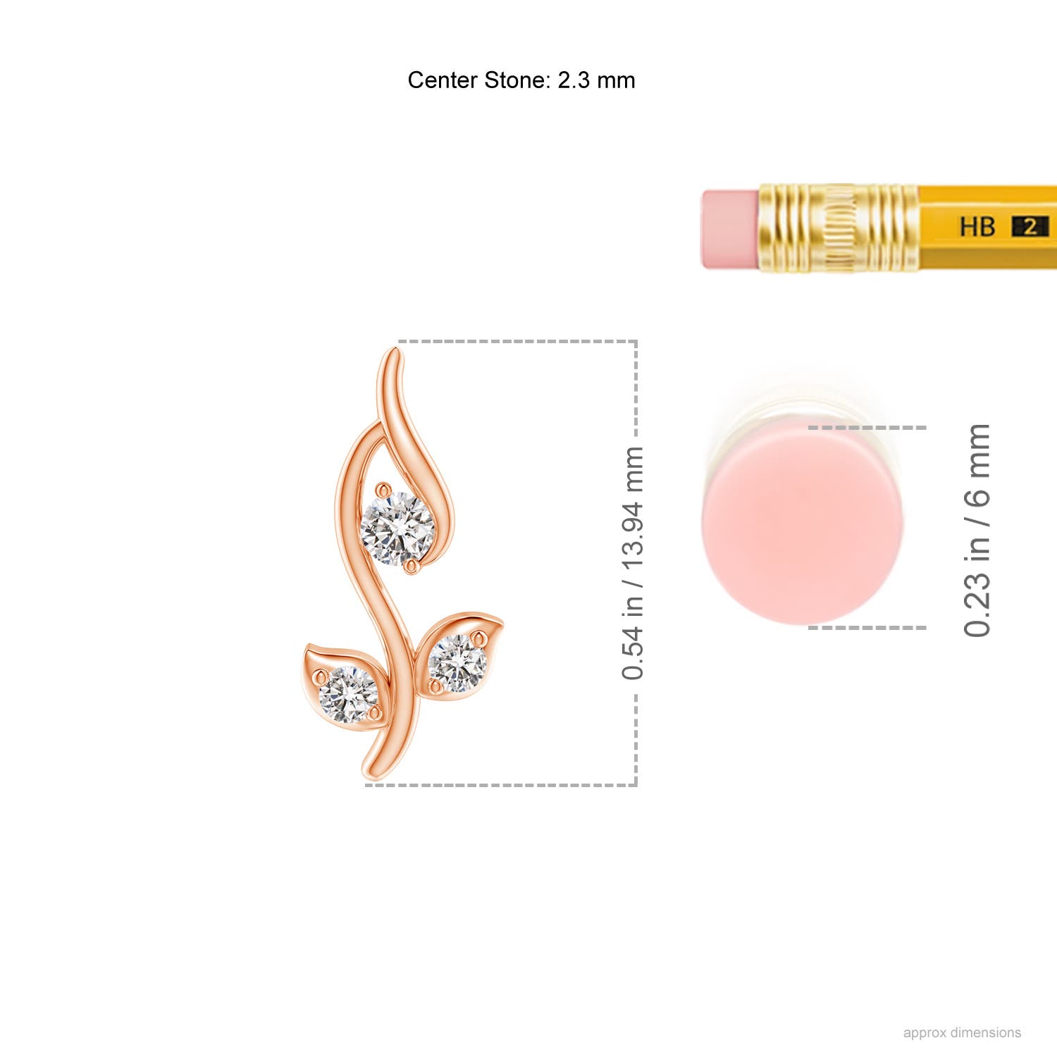 I-J, I1-I2 / 0.1 CT / 14 KT Rose Gold