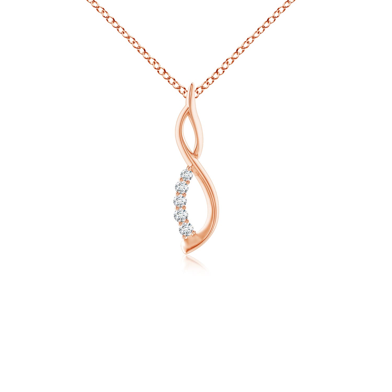 G, VS2 / 0.05 CT / 14 KT Rose Gold