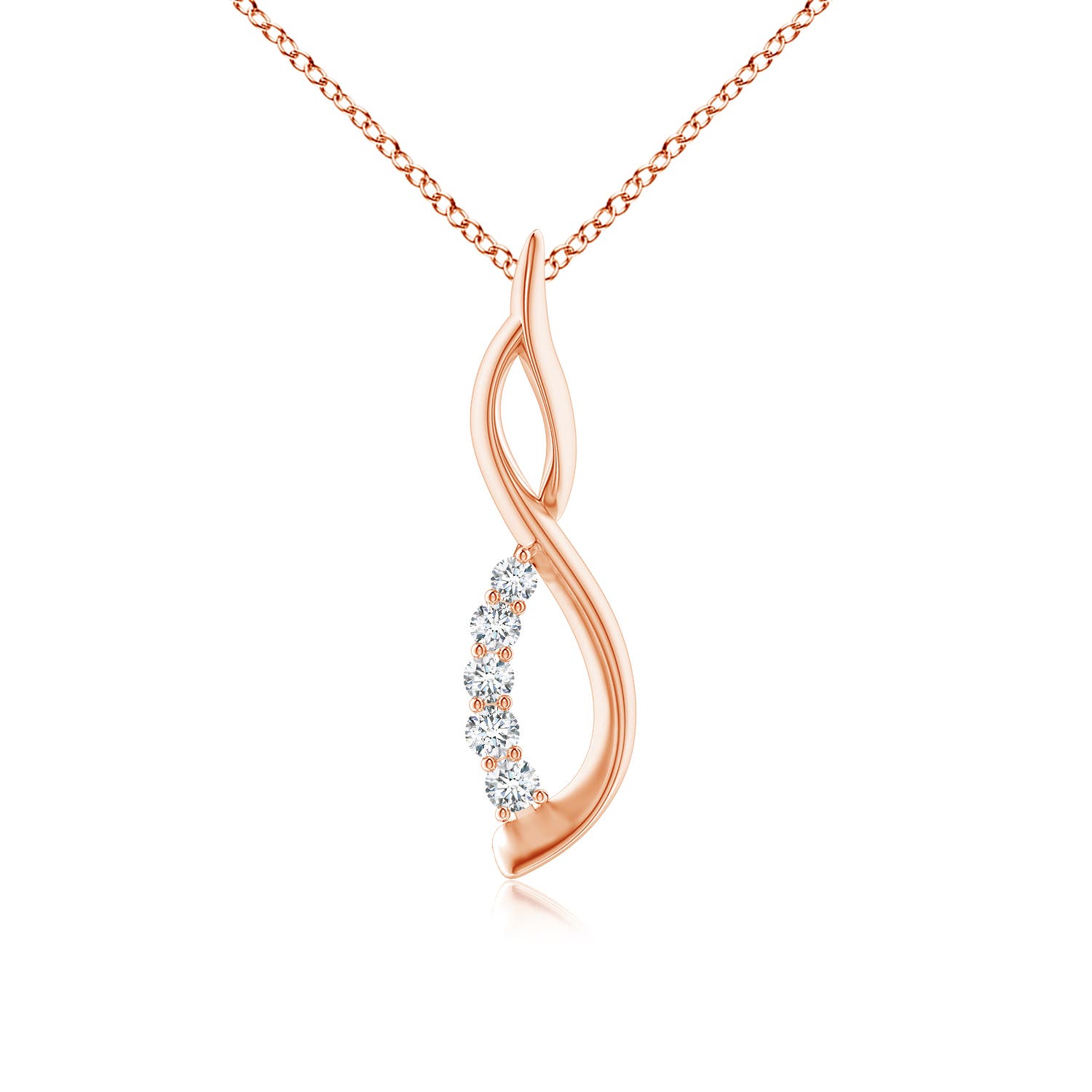 G, VS2 / 0.13 CT / 14 KT Rose Gold