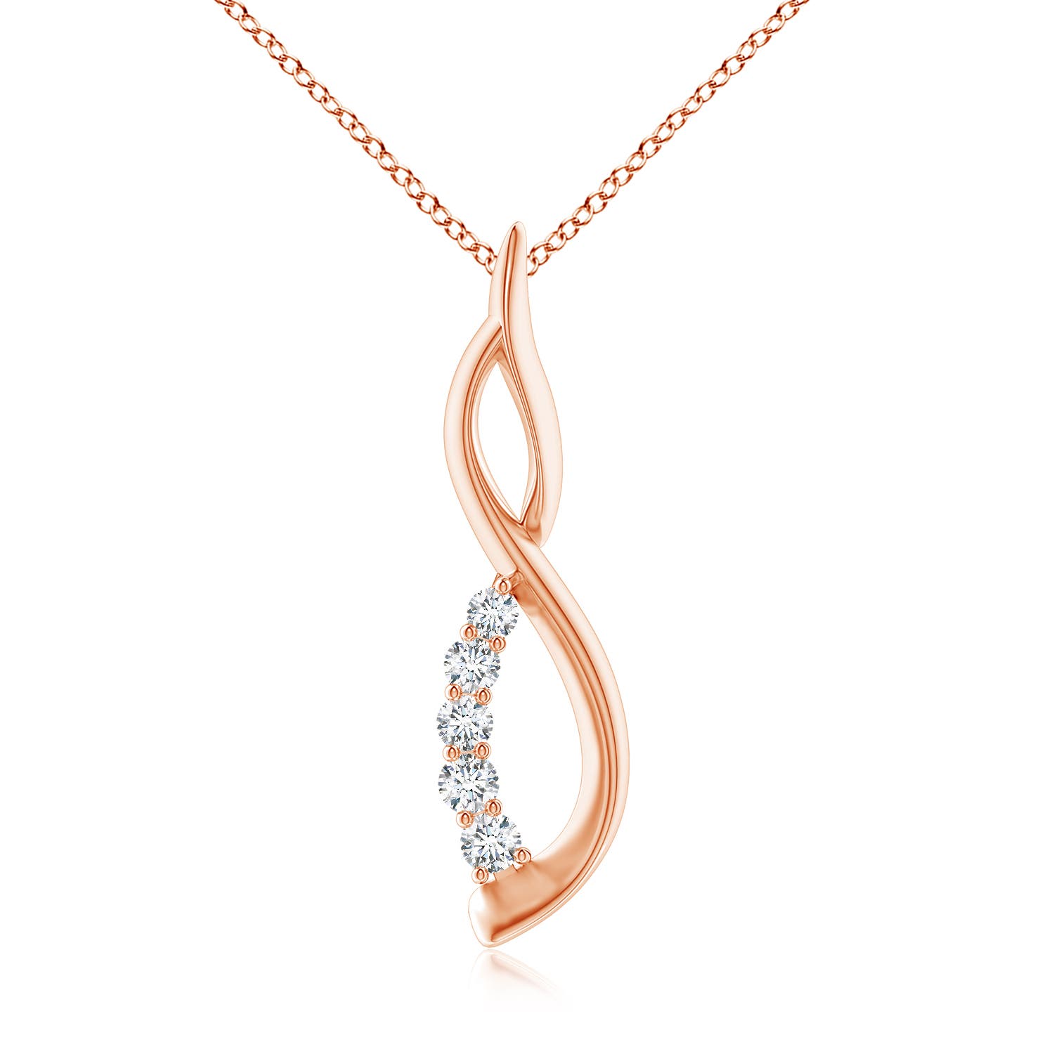 G, VS2 / 0.2 CT / 14 KT Rose Gold