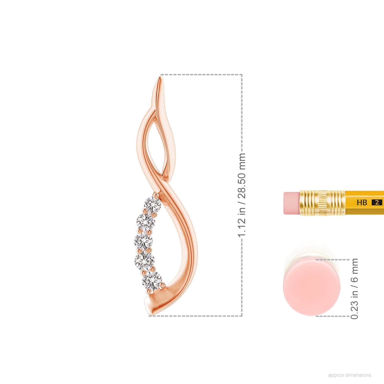 I-J, I1-I2 / 0.2 CT / 14 KT Rose Gold