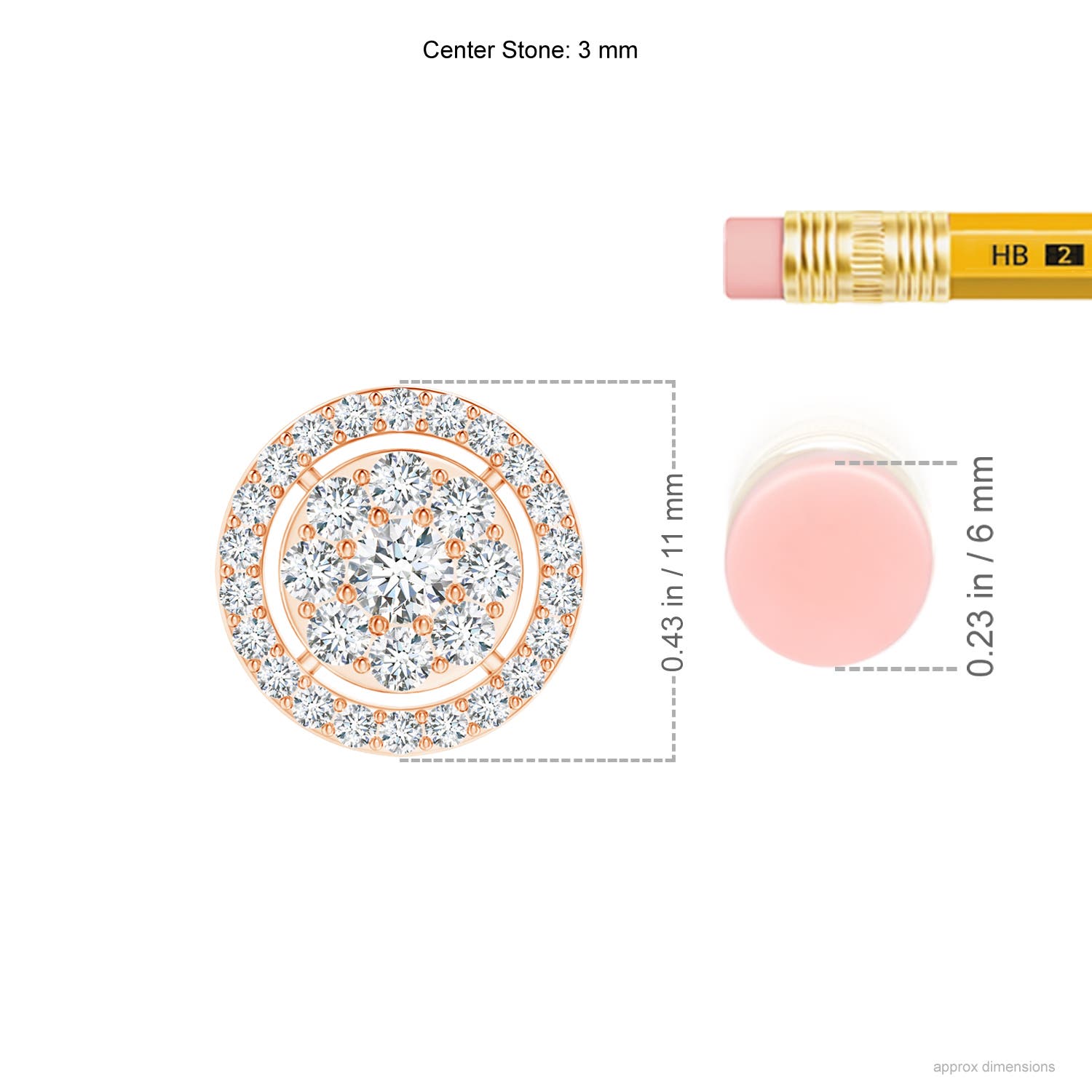 G, VS2 / 0.48 CT / 14 KT Rose Gold