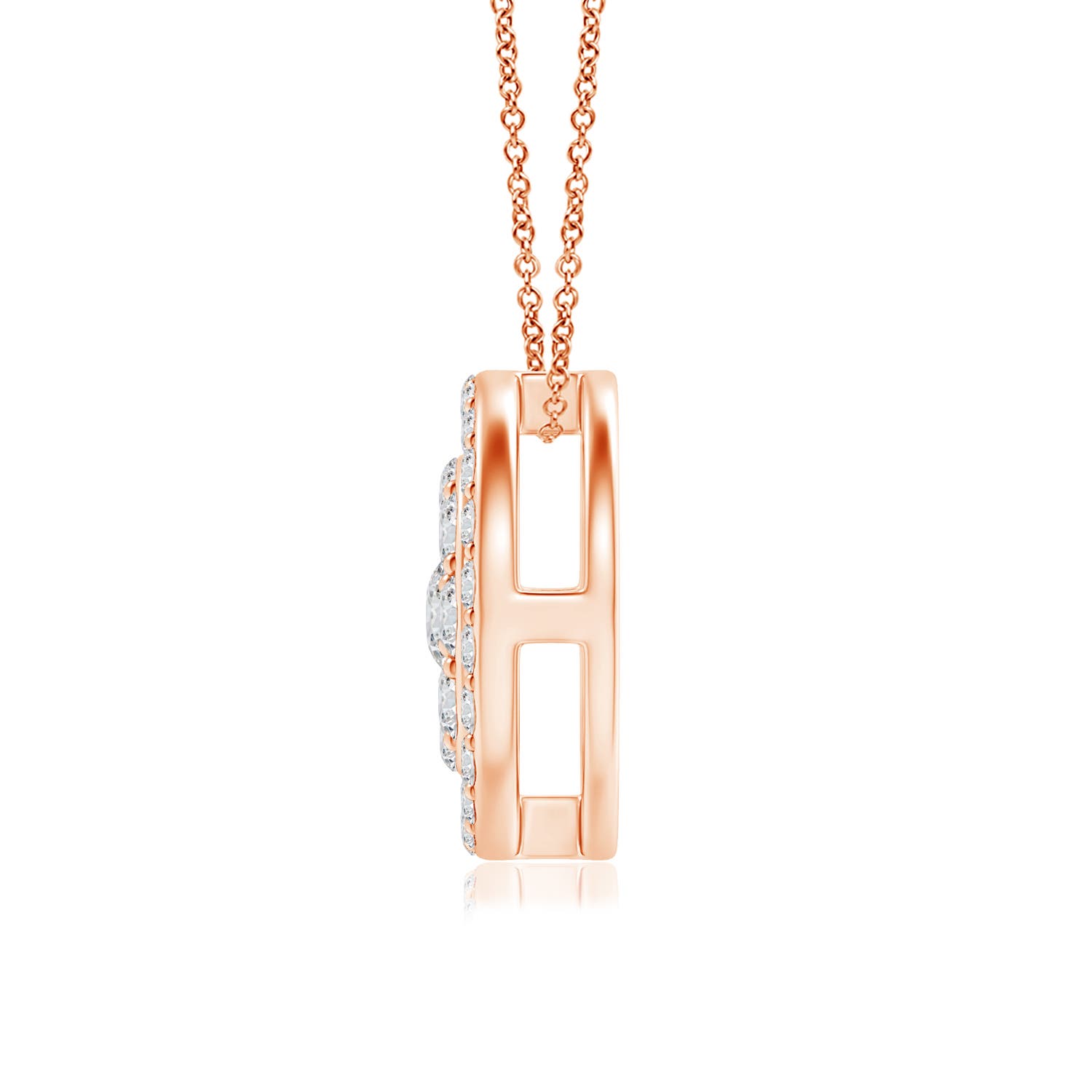 H, SI2 / 0.74 CT / 14 KT Rose Gold