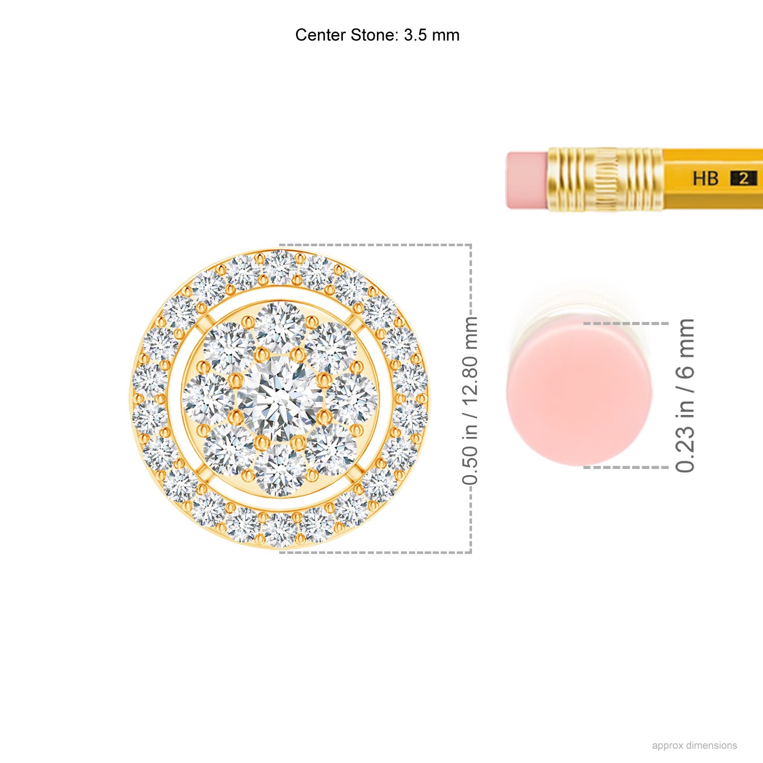 G, VS2 / 0.74 CT / 14 KT Yellow Gold