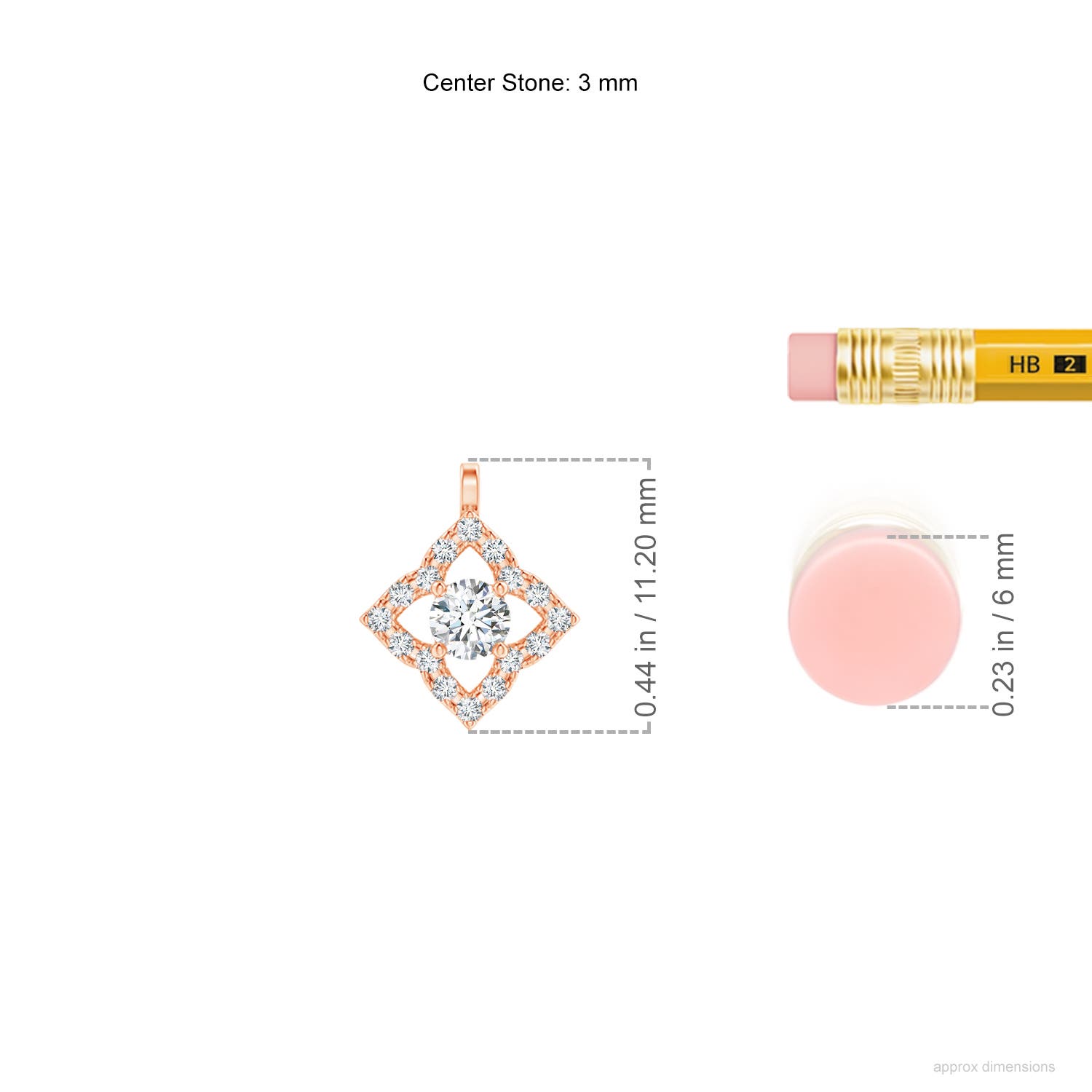 G, VS2 / 0.19 CT / 14 KT Rose Gold